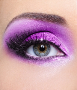 Purple make-up of woman eye
